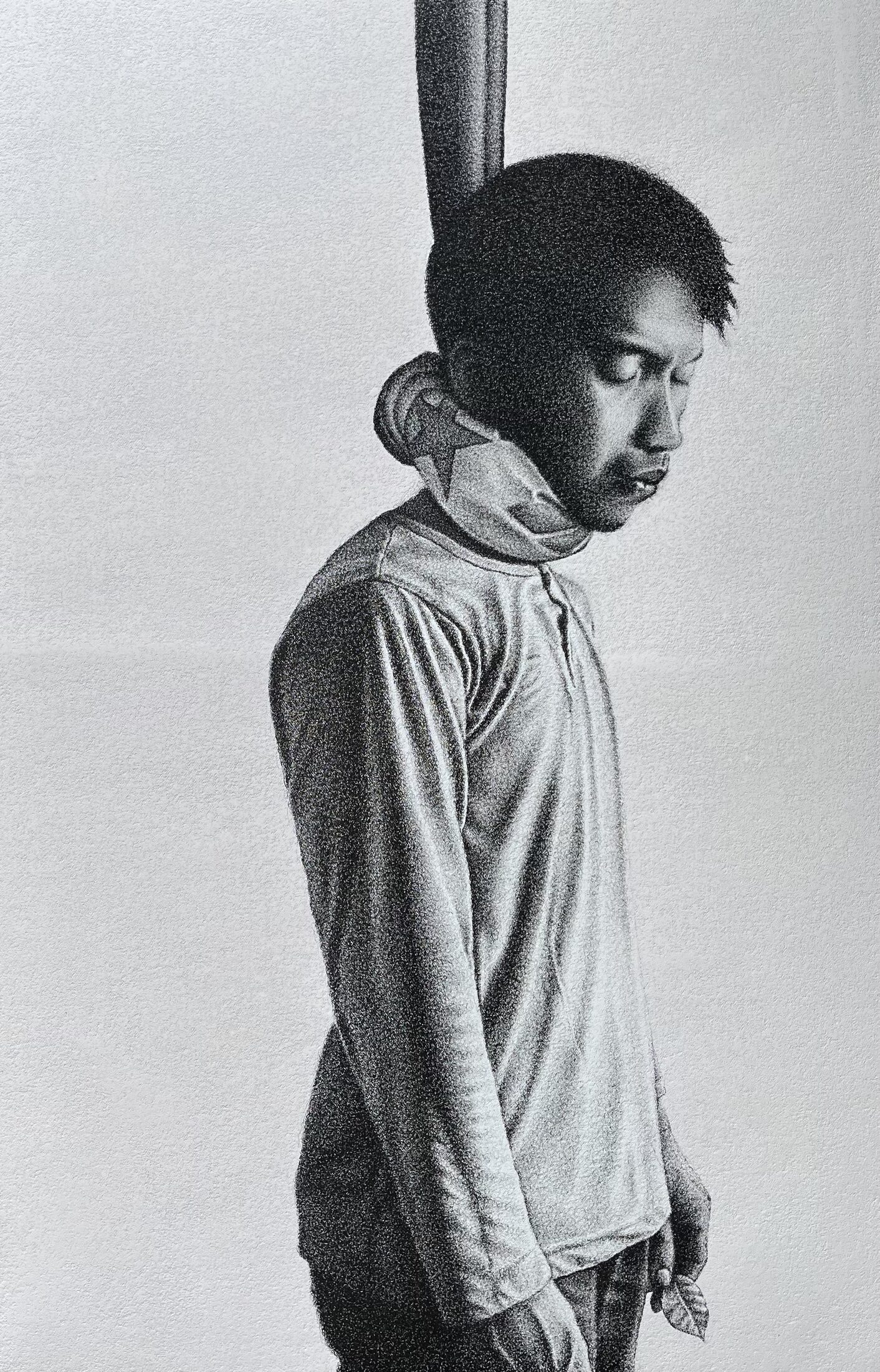 Ang mamatay ng dahil sayo — a young man with a flag bound at his throat